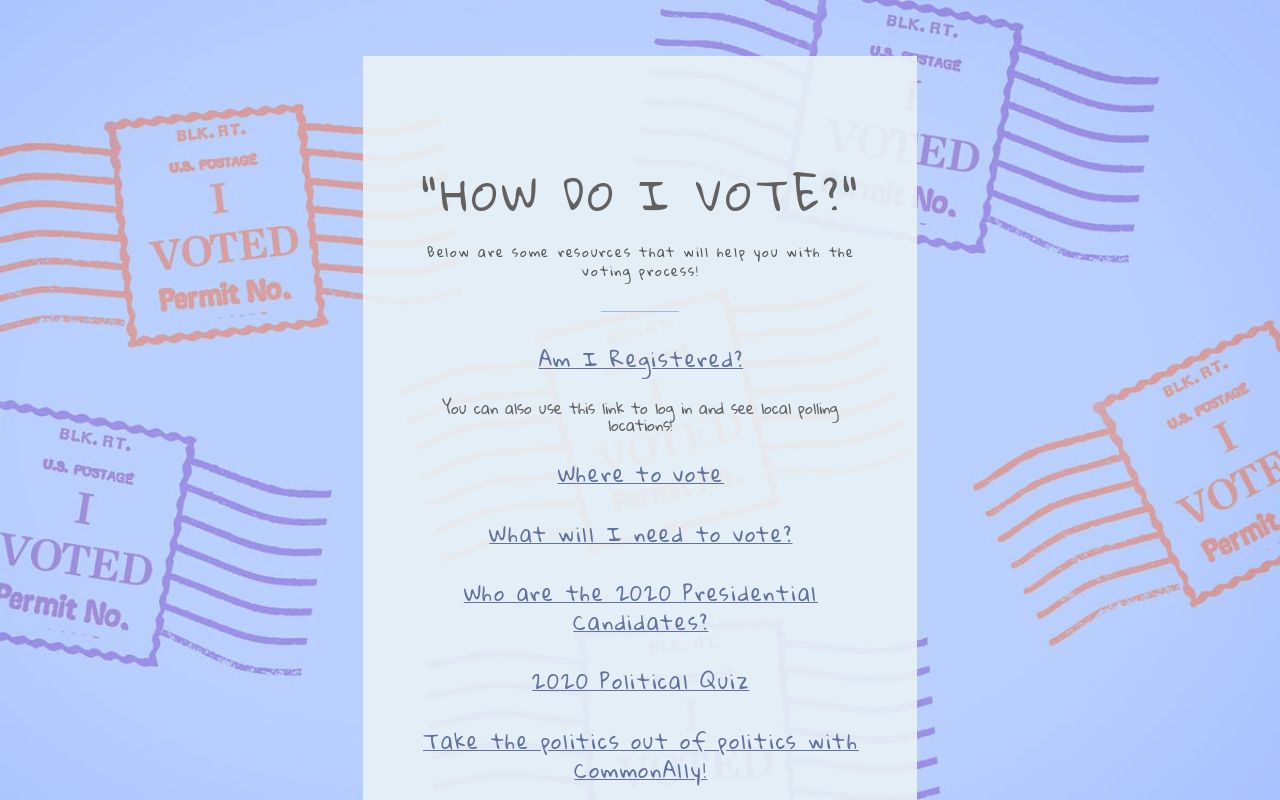 Carrd profile picture for @voters
